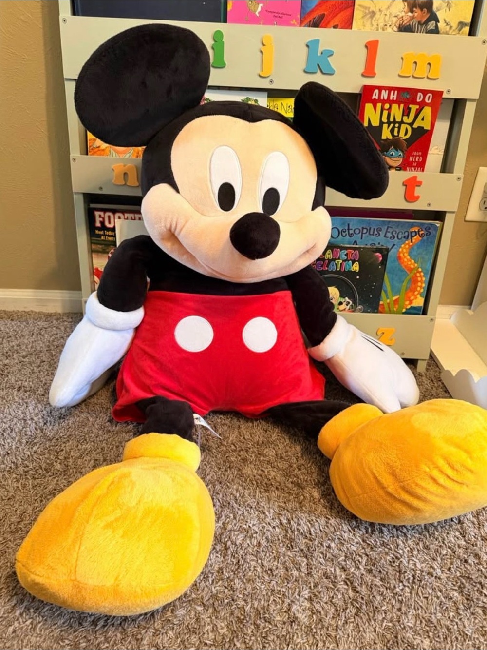 Mickey Mouse Plush Toy - Red, Black & Yellow